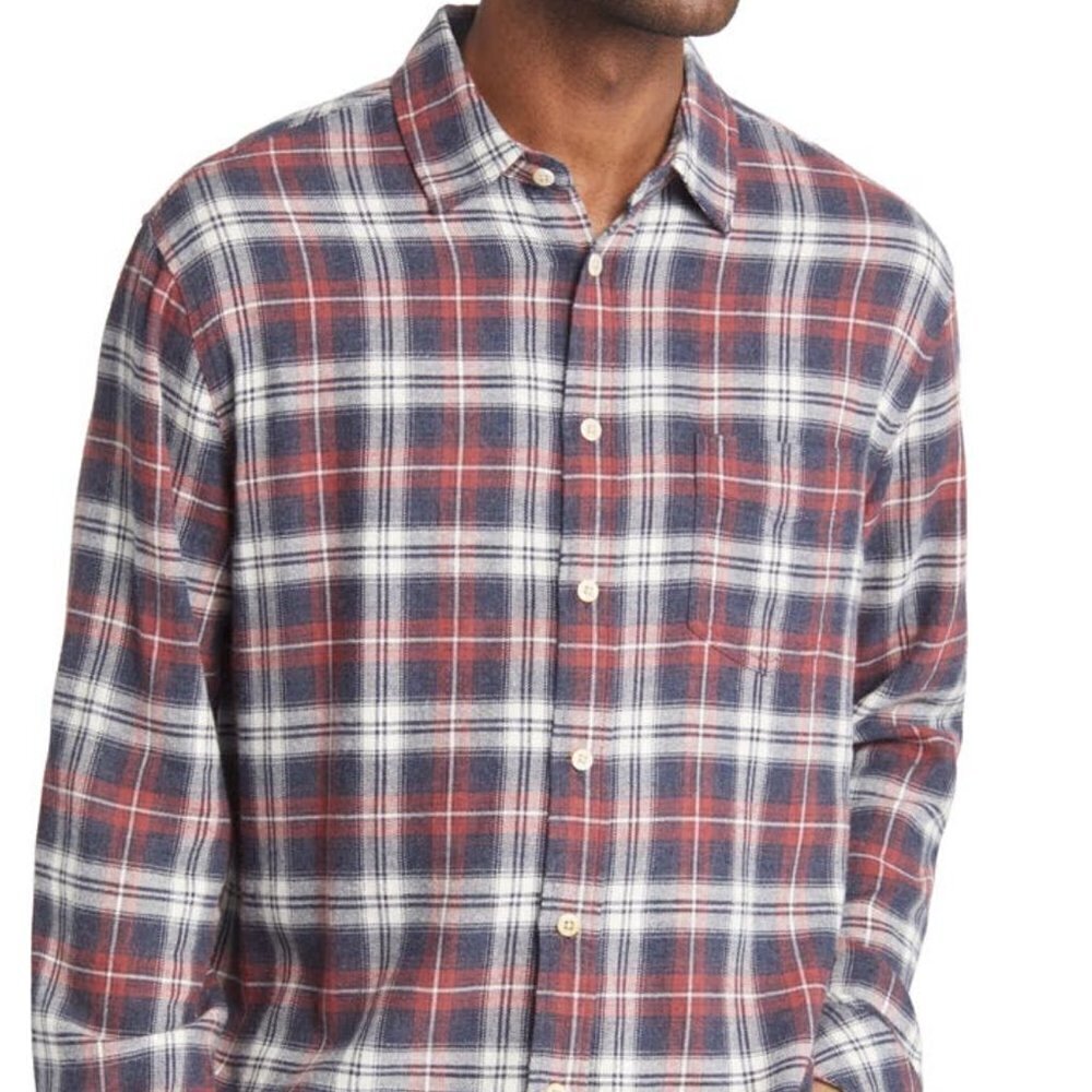 Rails Men's Lennox Plaid Button-Up Lightweight Flannel Shirt SZ XXL
